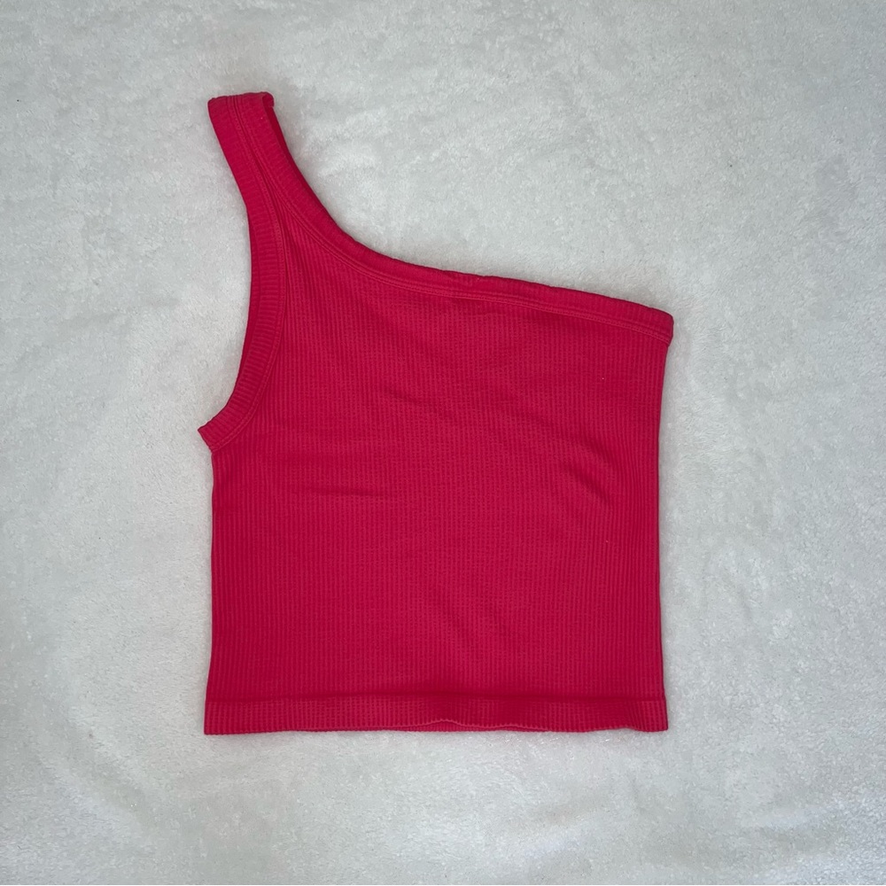 NIKIBIKI Seamless Vintage One Shoulder Ribbed Crop Top